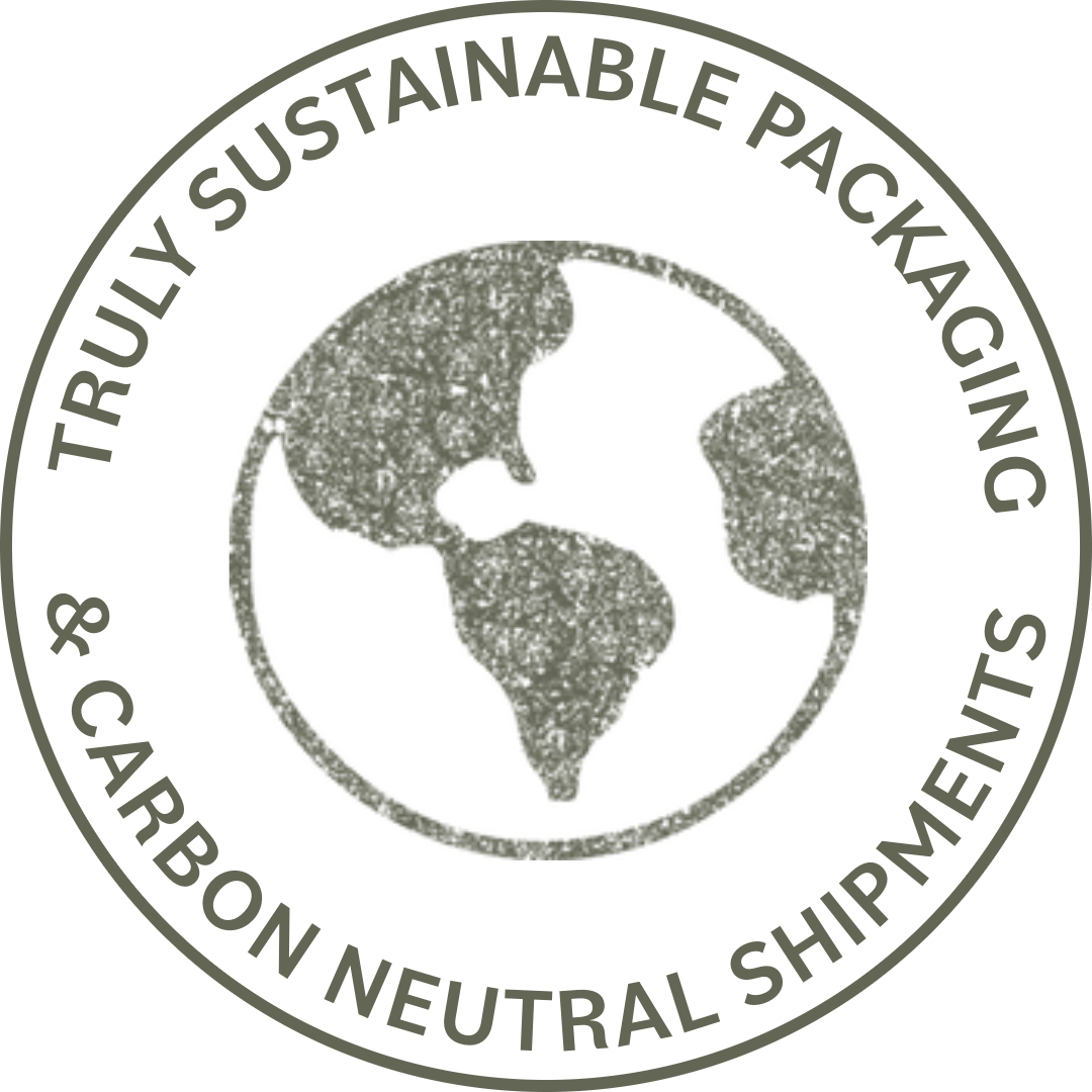 Badge: Truly sustainable packaging and carbon neutral shipments.