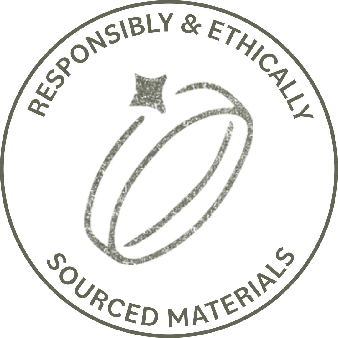 Badge: Responsibly and ethically sourced materials.
