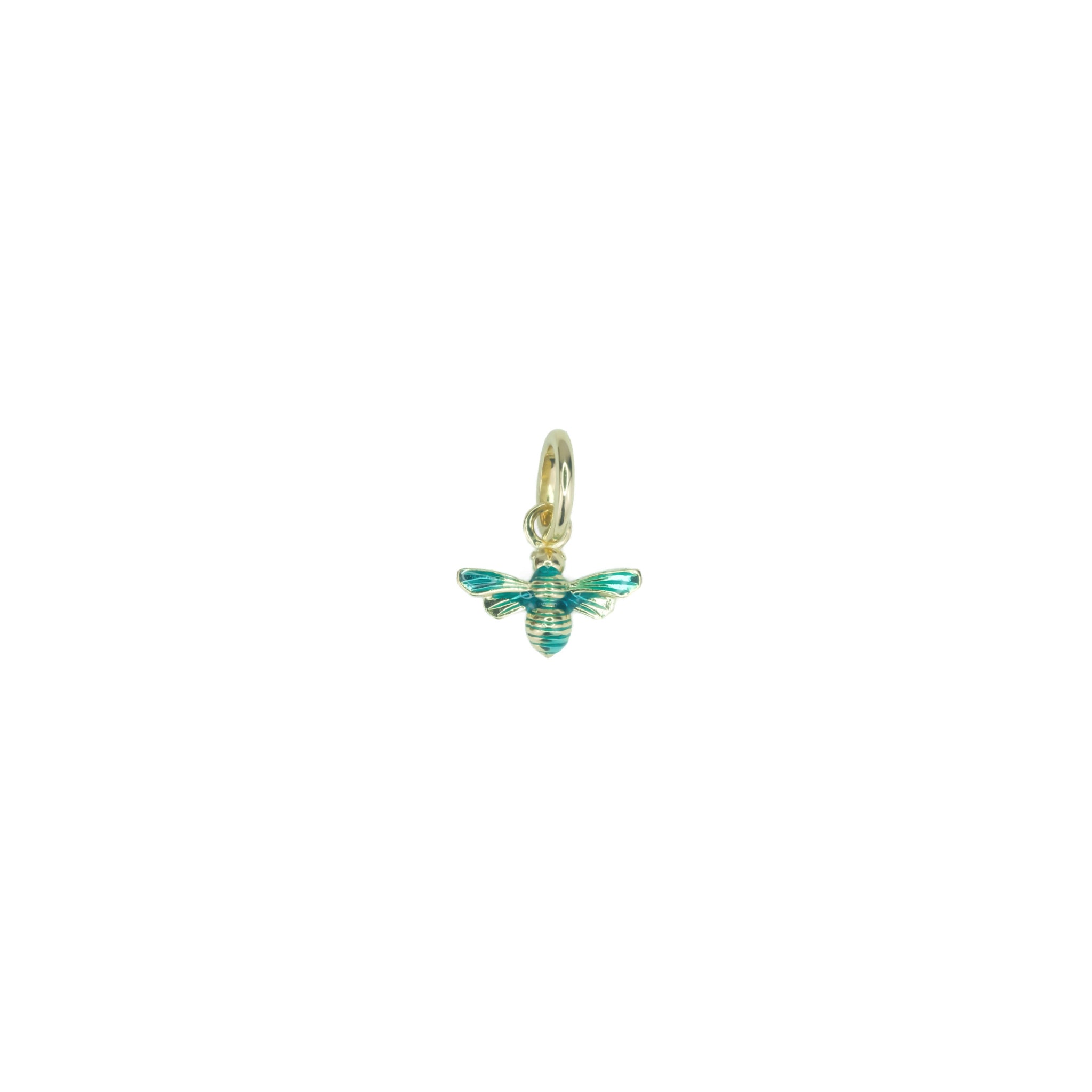 Mini Bee Charm • Blue Calamintha