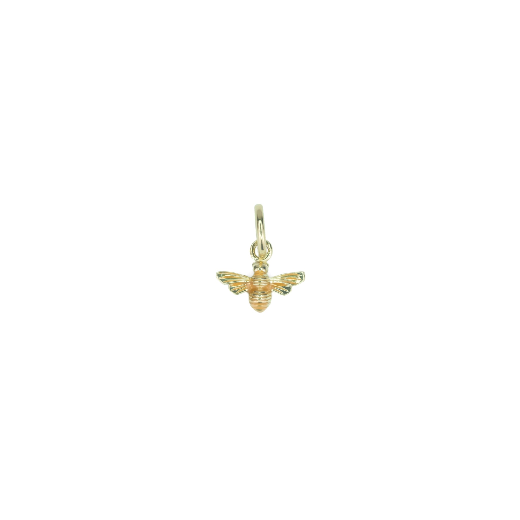 Mini Bee Charm • Rusty Patched Orange