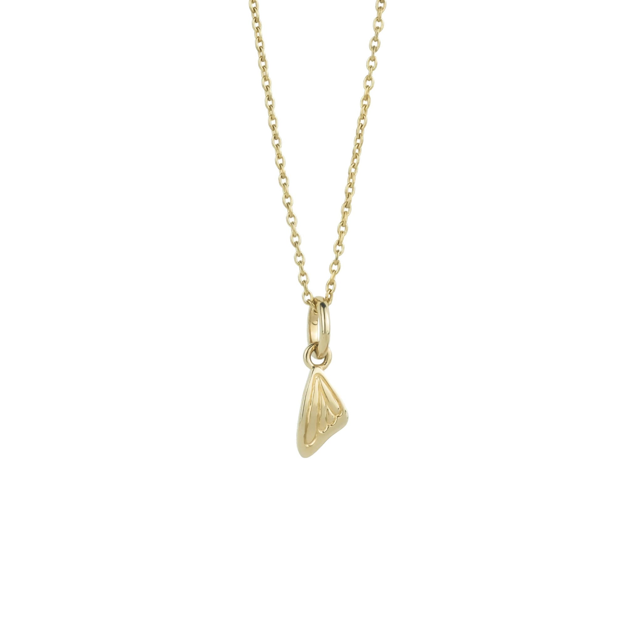 Mini Butterfly Wing Charm Necklace • Golden Sulphur