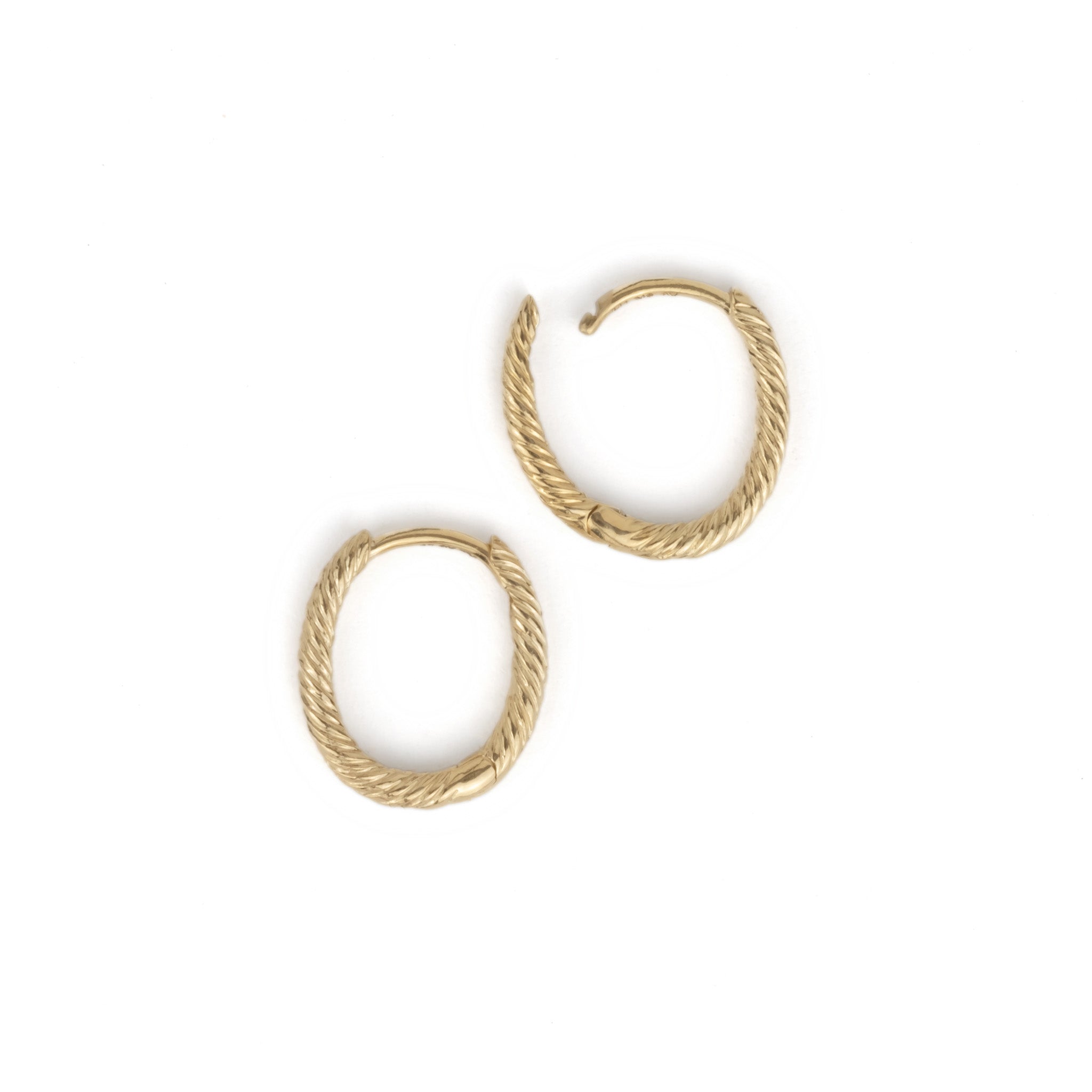 A pair of Aiden Jae Banyan Hoops on a white background.