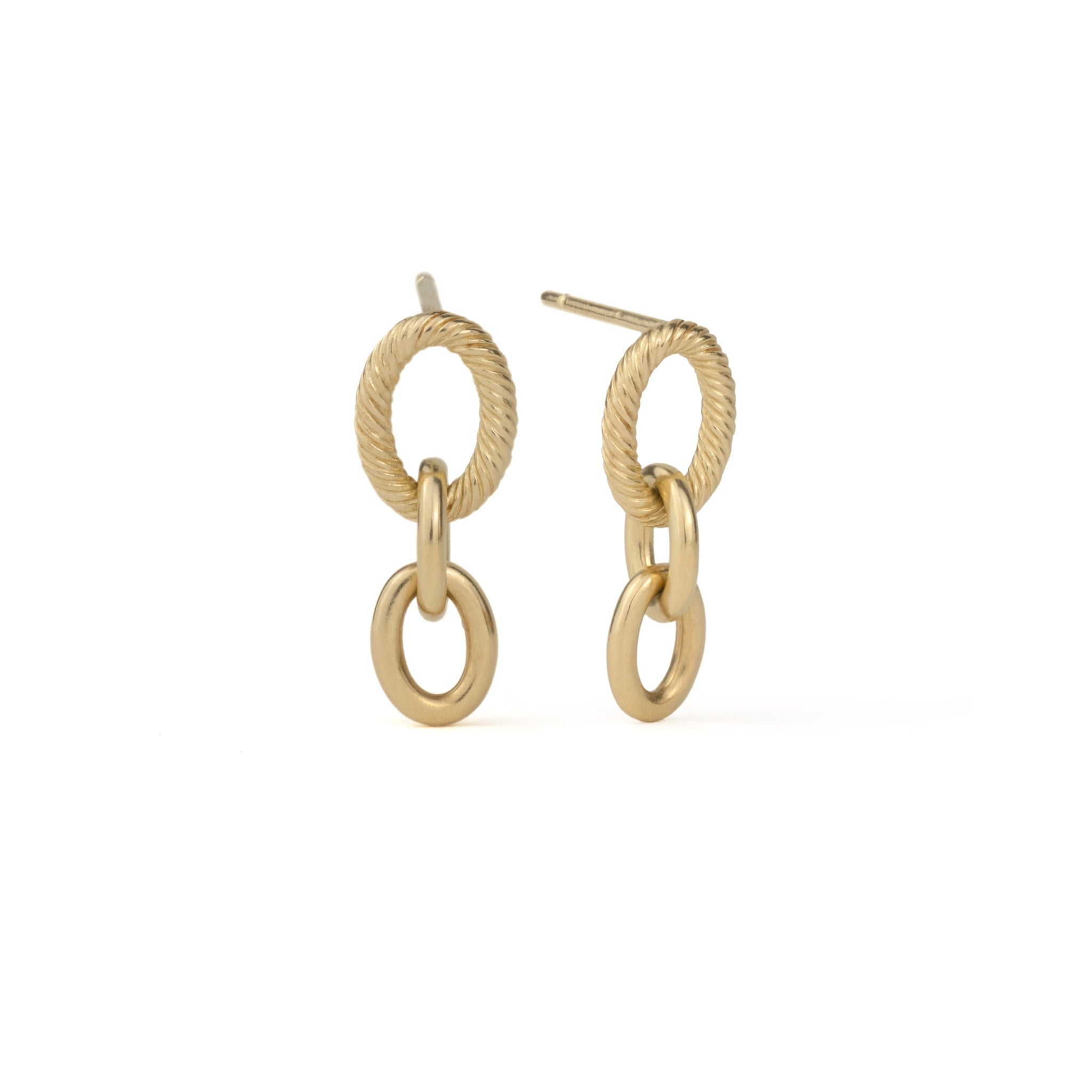 A pair of Aiden Jae Banyan Link Earrings.