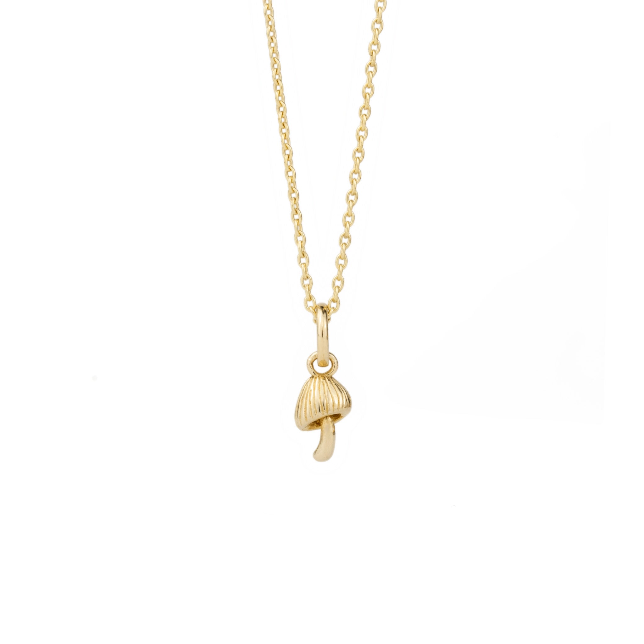 An Aiden Jae Mini Mushroom Charm Necklace.