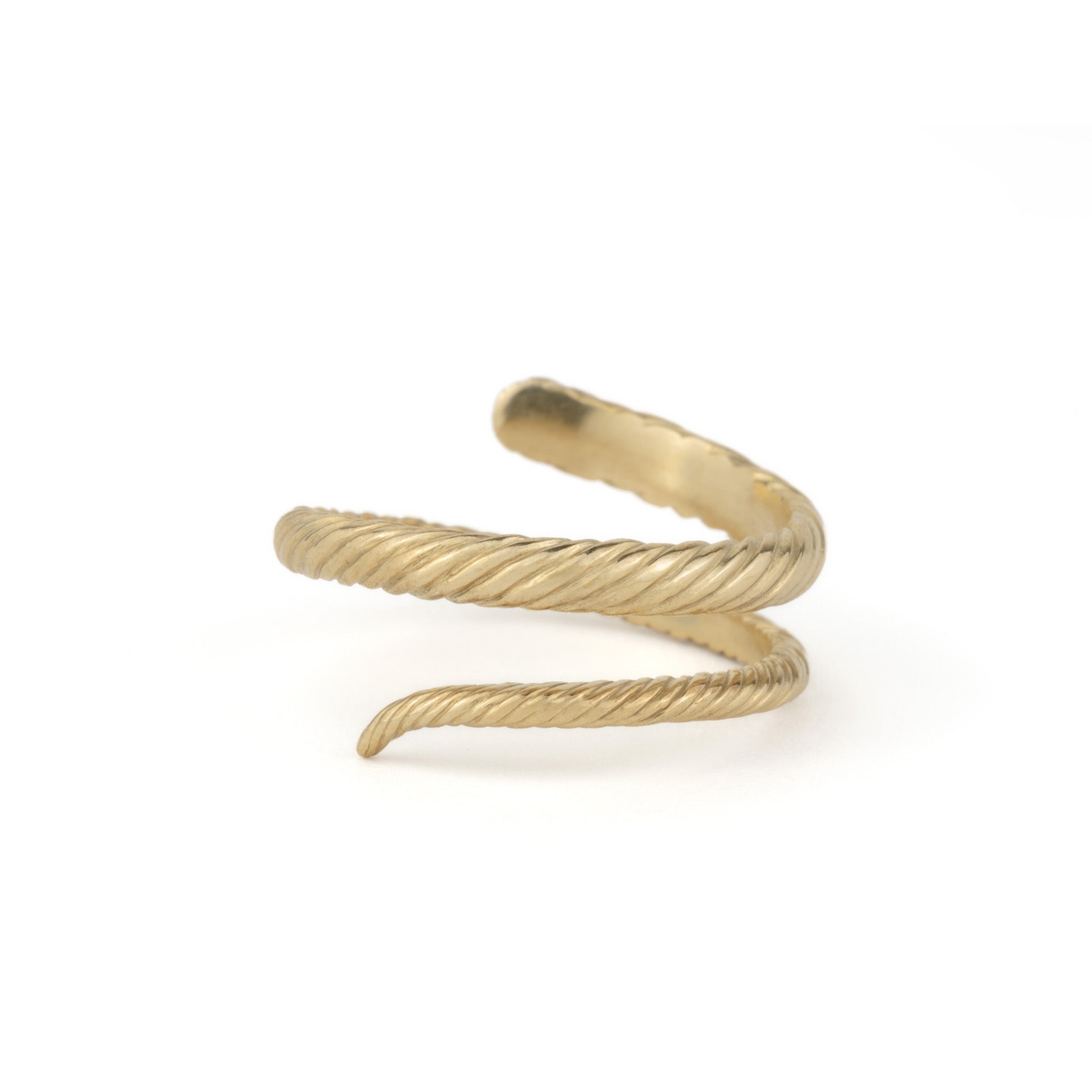 An Aiden Jae Banyan Wrap Ring with a twisted design.